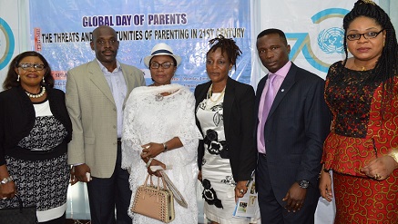 (L-r): Dr Ifeoma Amobi, University of Lagos, Ronald Kayanja, UNIC Lagos, HRH Abiola Dosunmu, Erelu of Lagos, Mrs Stephany Nwanma, TWYEF, Oluseyi Soremekun, UNIC Lagos and Mrs Chinyere Anokwuru during UNIC, TWYEF seminar in Lagos, recently.